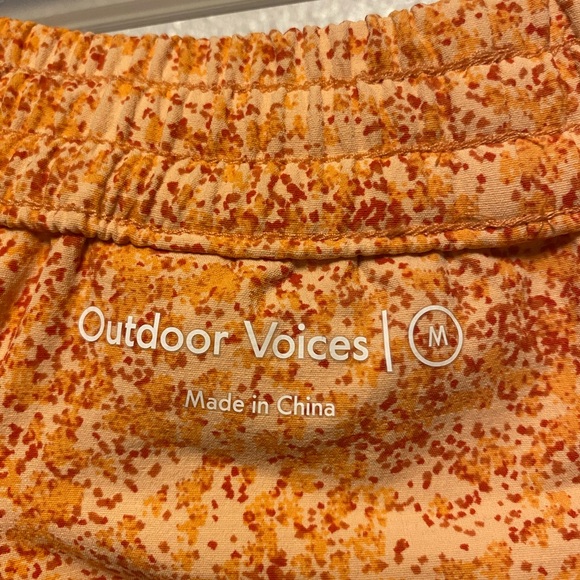 Outdoor Voices Megafleece Orange Shorts - Picture 6 of 6